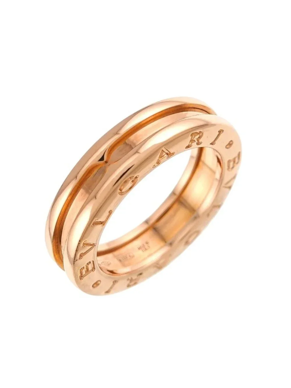 Bvlgari Band 48 Ring 18K Pink Gold